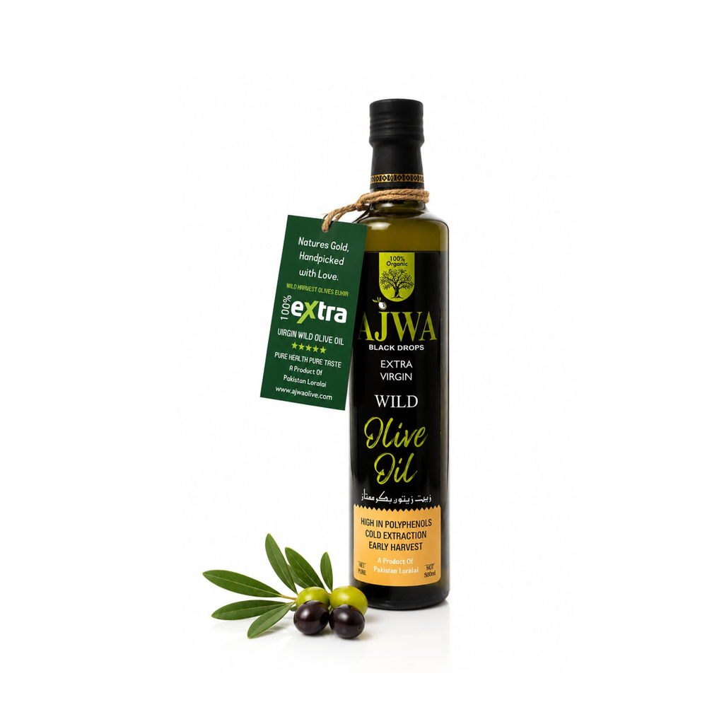 Ajwa Extra Virgin Olive Oil 500ml | Premium Cold Pressed Pure Olive Oil