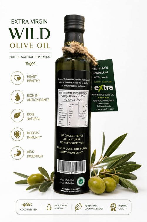 Ajwa Extra Virgin Olive Oil 250ml | Premium Cold Pressed Pure Olive Oil